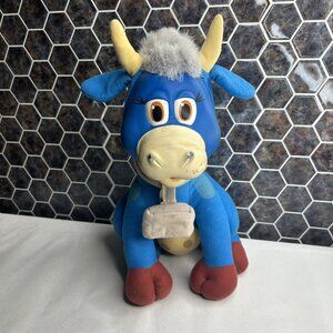 14” Vintage Cocorico Mimosa Cow Plush Hard To Find Rubber Face Some Blemishes